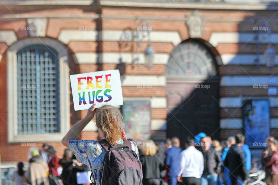 free Hugs day in Toulouse (France)