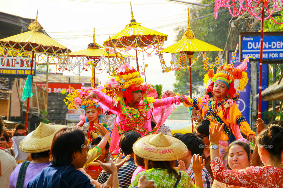 Poy-Sang-Long festival.. Poy-Sang-Long festival in Pai Maehongson Thailand. The colourful festival.