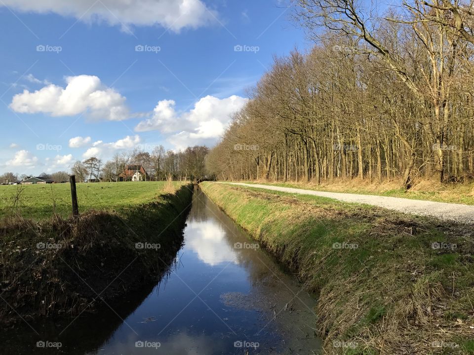 Walking in the countryside. 