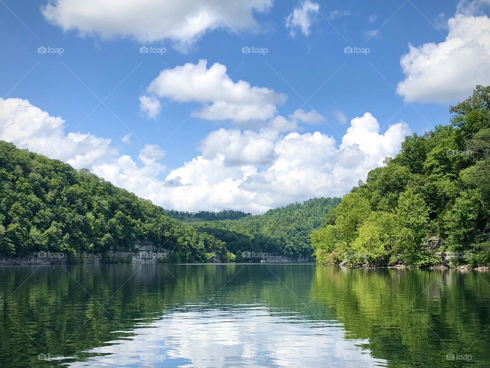 Lovely warm summer day out on the lake 