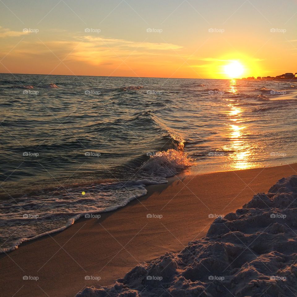 Florida beach at sunset