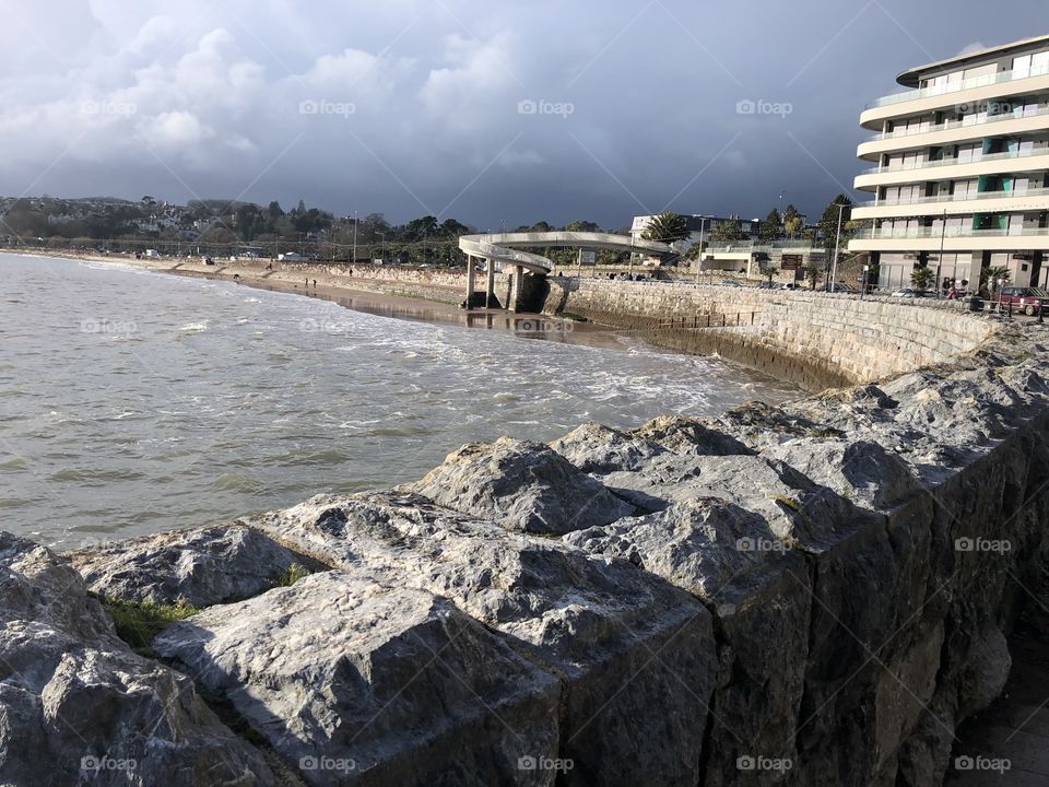 Stormy weather in January 2020, this was taken in Torquay in Devon, just prior to a barrage of rain descended on the resort.