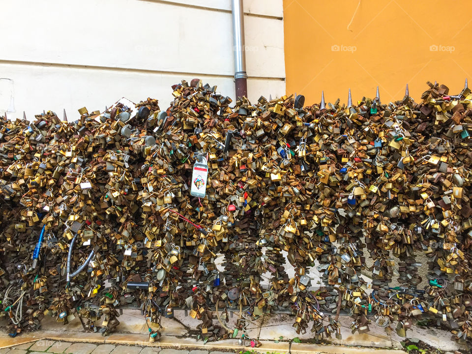 Padlocks. 