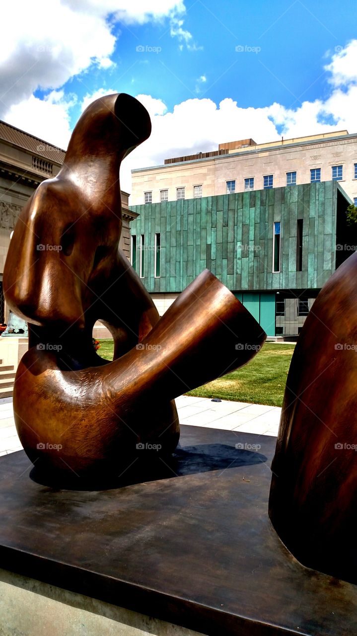 abstract sculpture Outdoors bronze