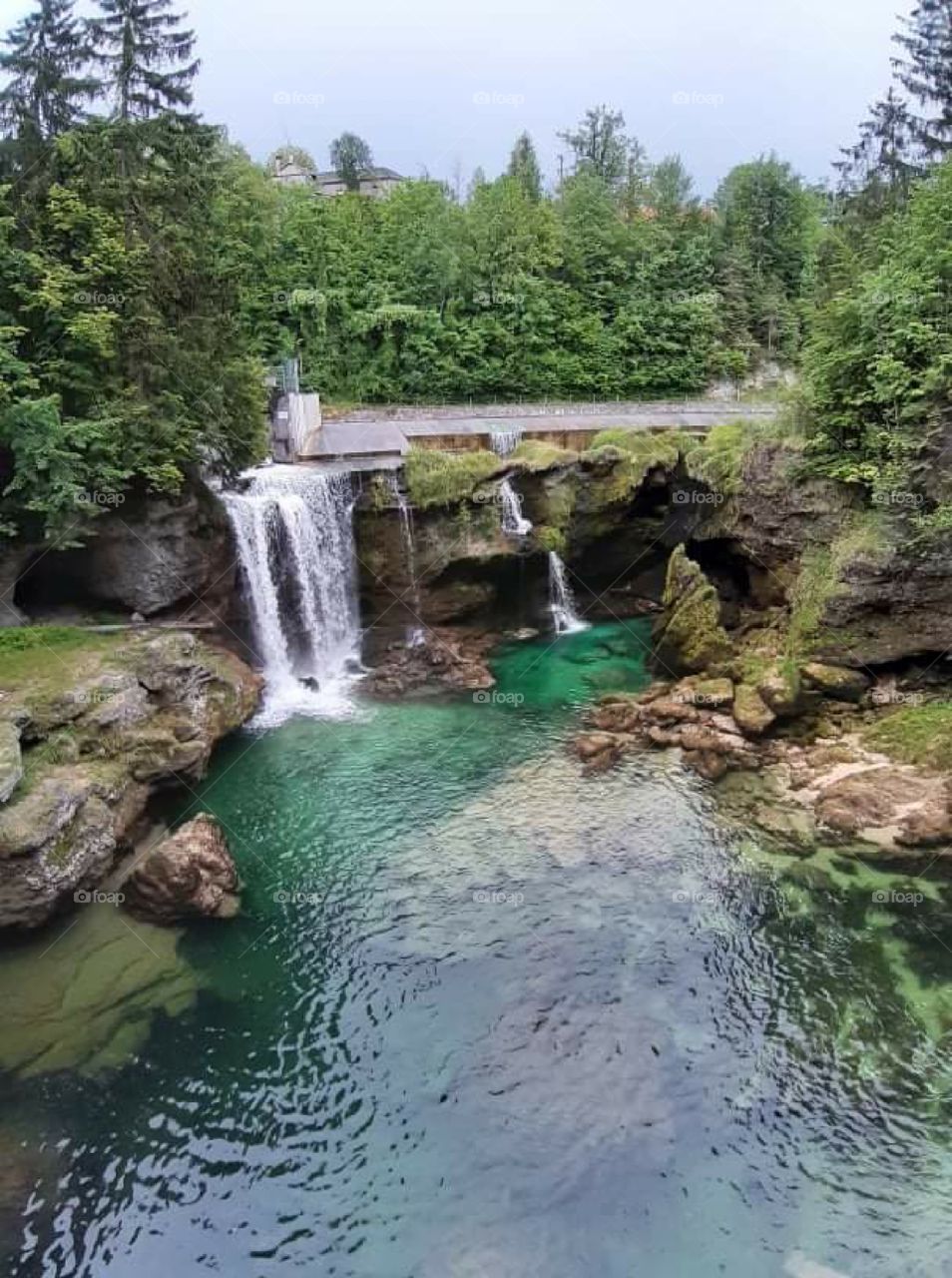 A mesmerizing waterfall; 
A colorful painting with the touch of mother nature