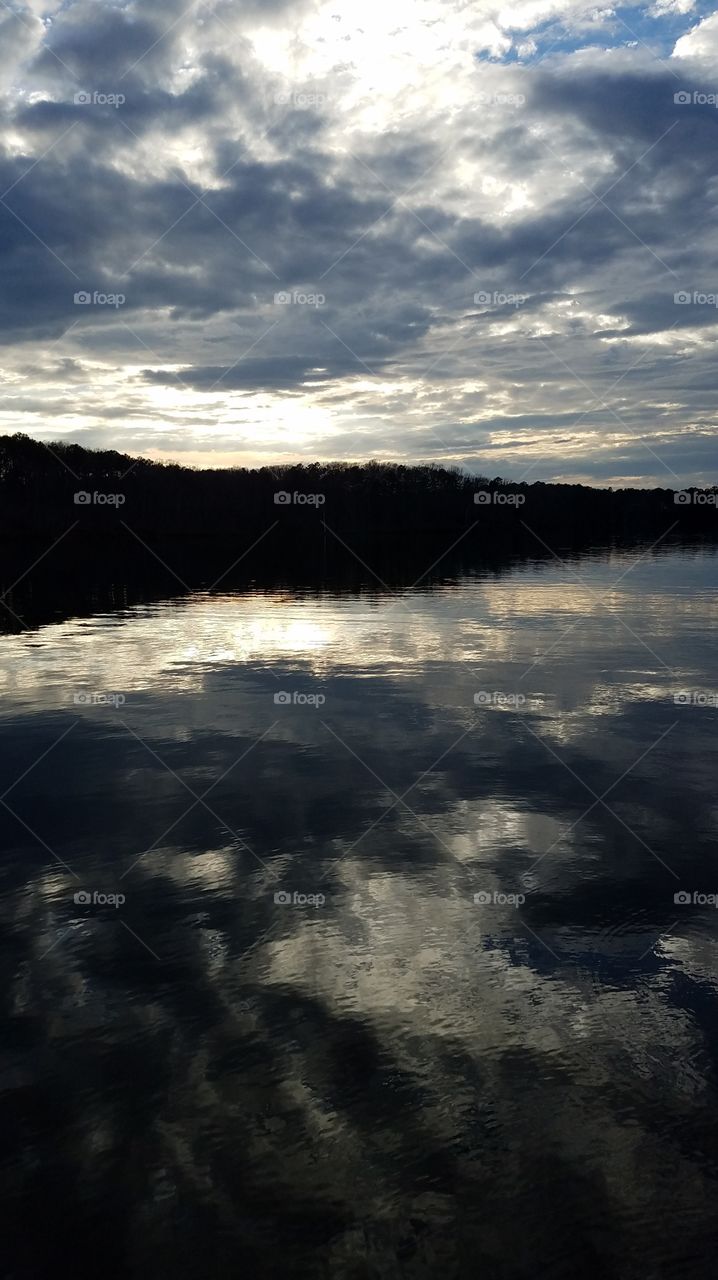 reflections on a cloudy day.