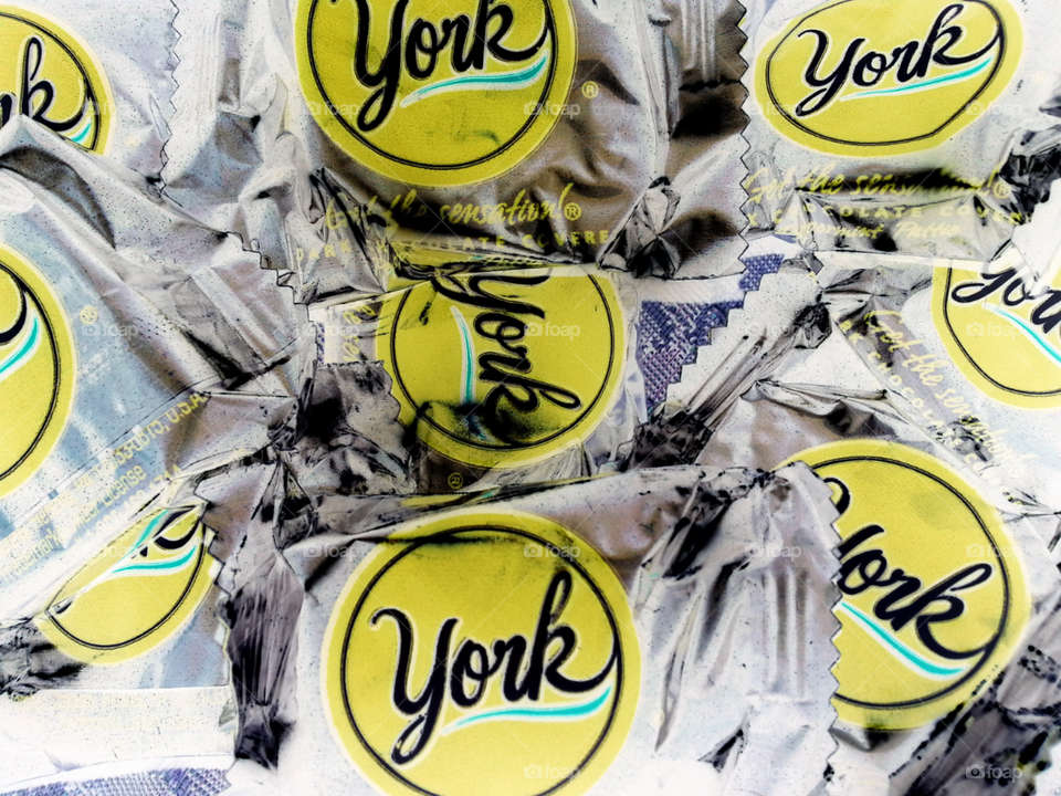 York peppermint patties. inverted picture