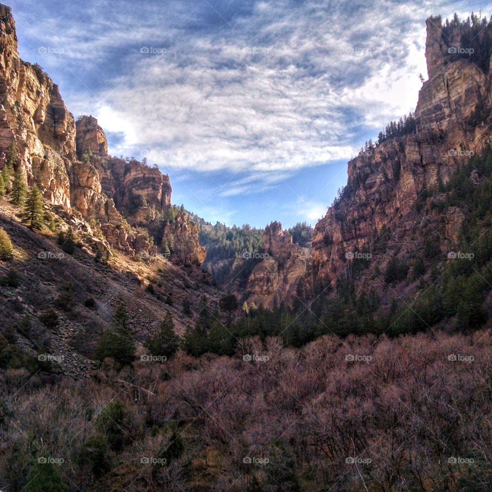 Scenic Glenwood Canyon in Colorado