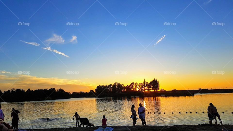 Ghioroc lake in summer