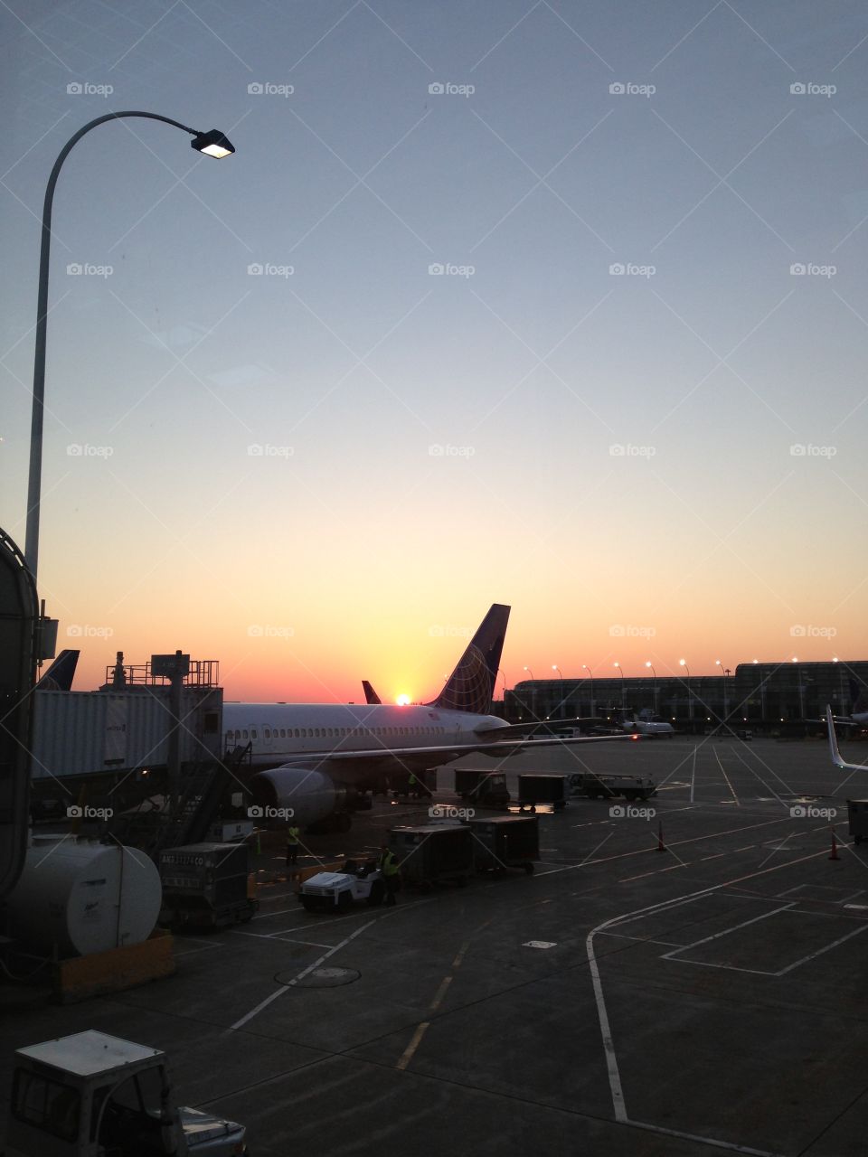 At the airport. O'Hare, Chicago