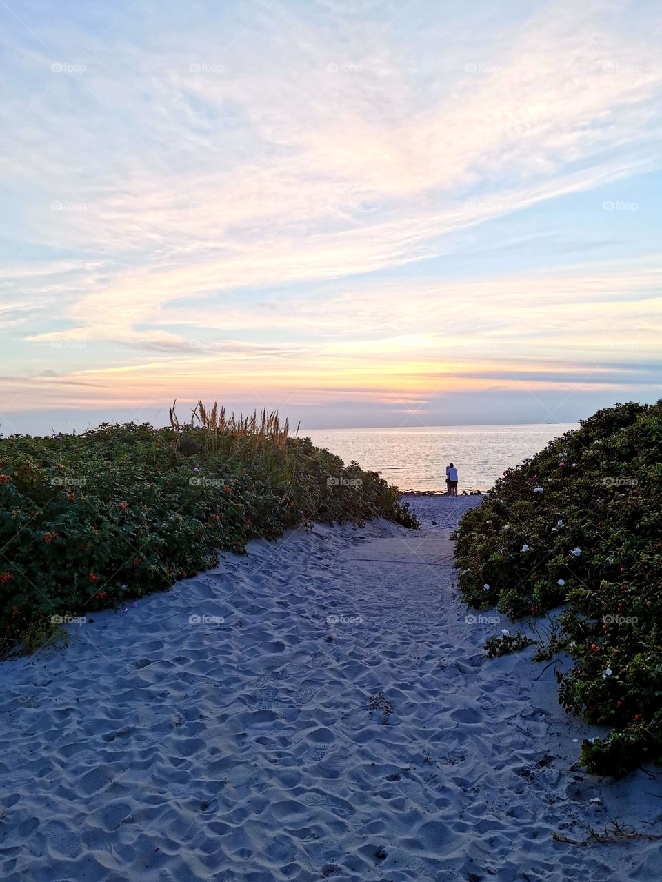 Sunset by the beach