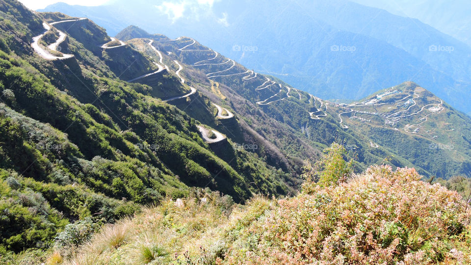 Beautiful scenic view of sikkim, India