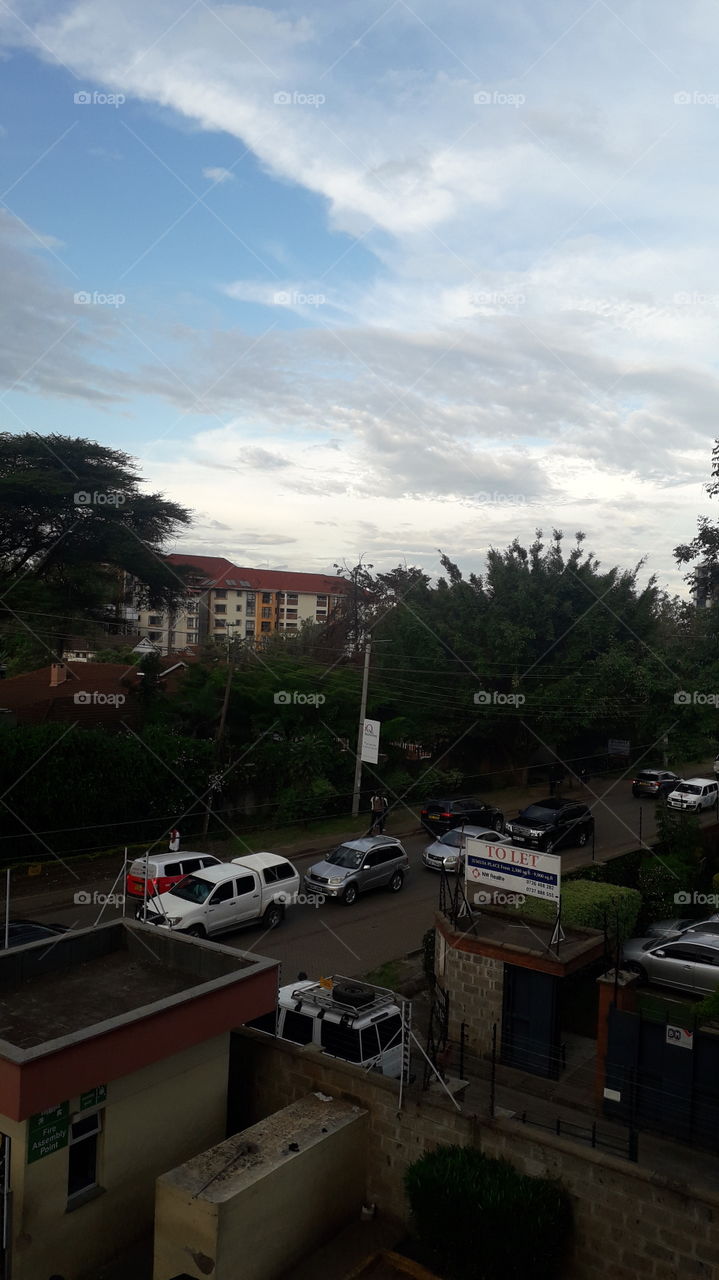 evening skies in Nairobi