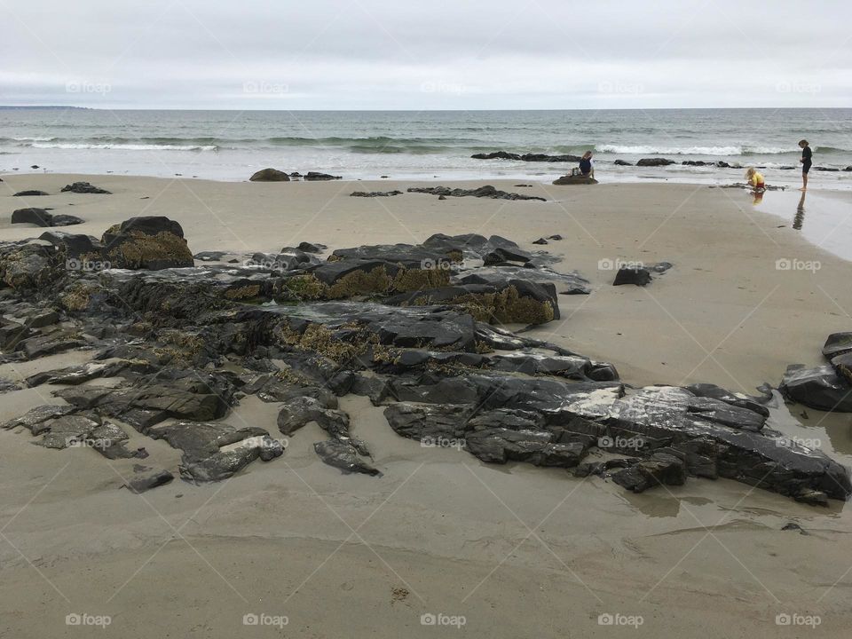 Oceanfront views on Wells Beach, ME 