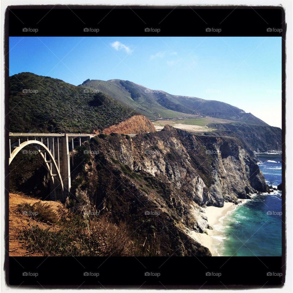 ocean nature mountains coast by chichidango79