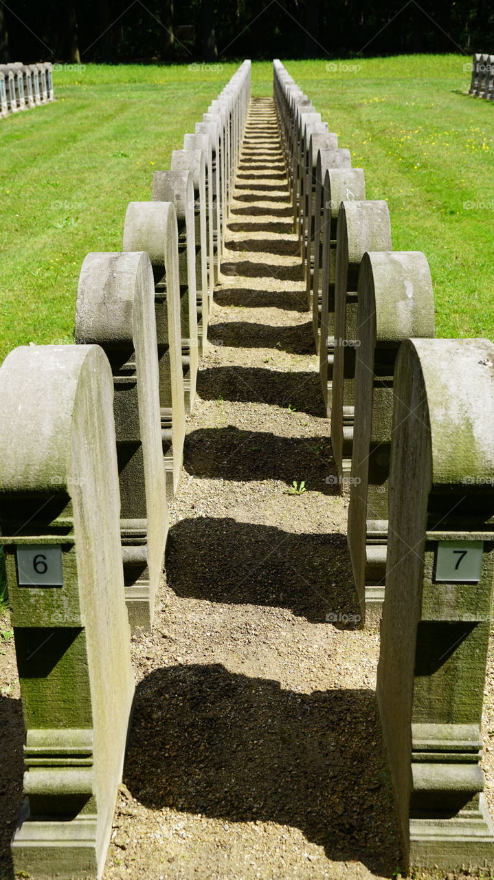Stones on war graves in Antwerp