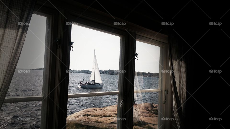 Sailboat passing by