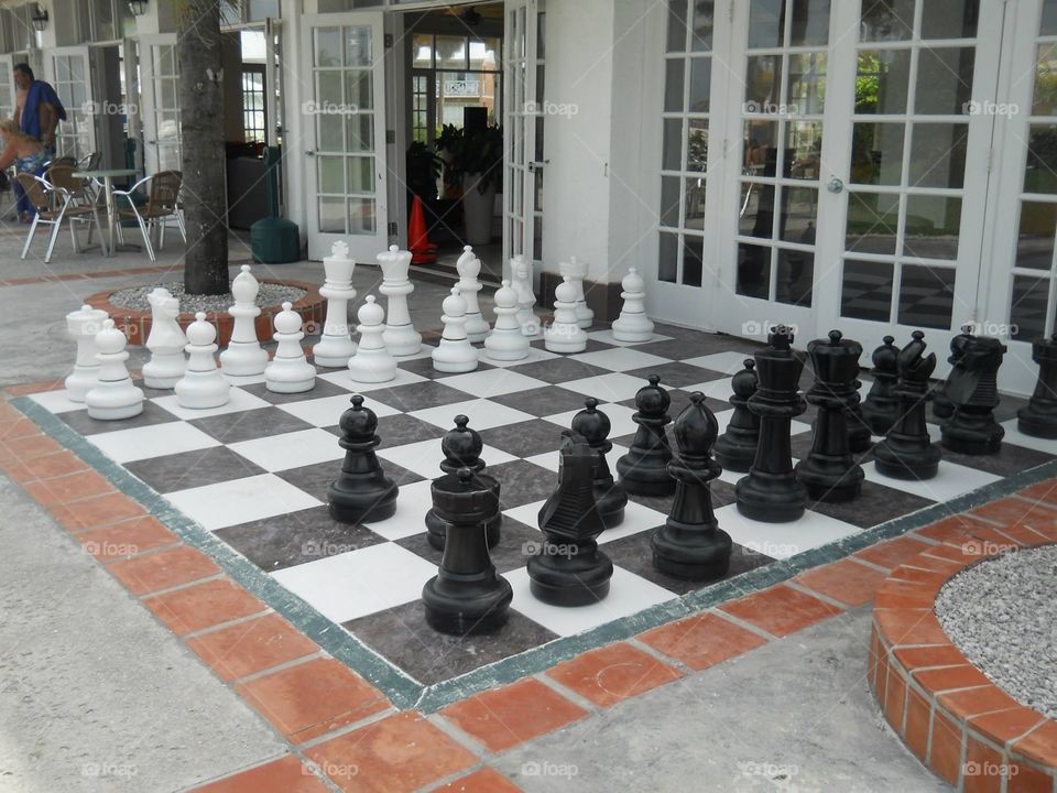 Life size chess in the Bahamas.  I lost!
