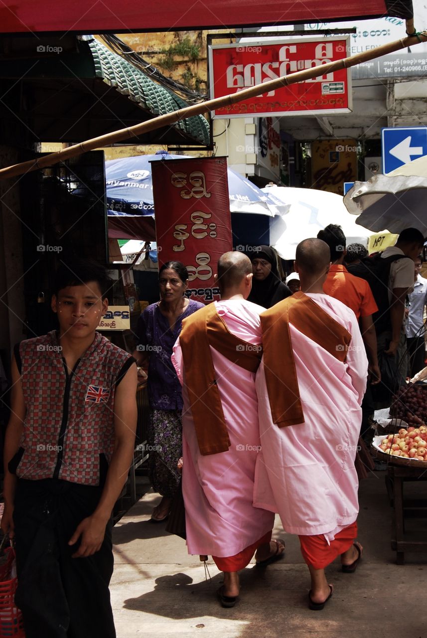 Street life in Yangon, Myanmar
