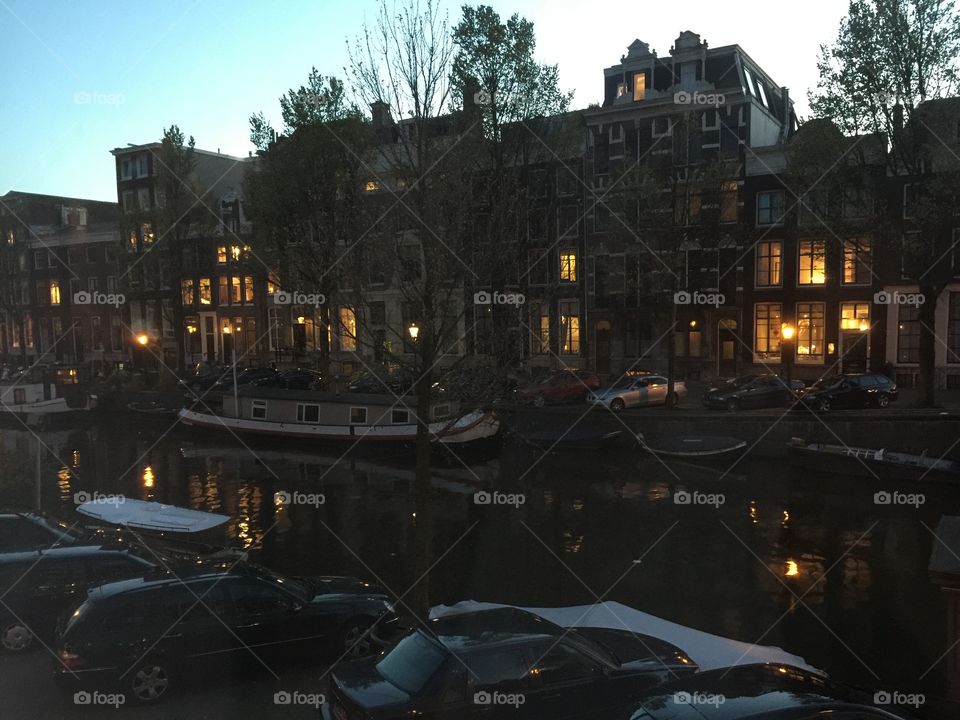 Amsterdam on the night