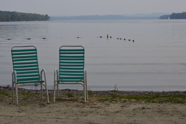 Sitting alone on the beach