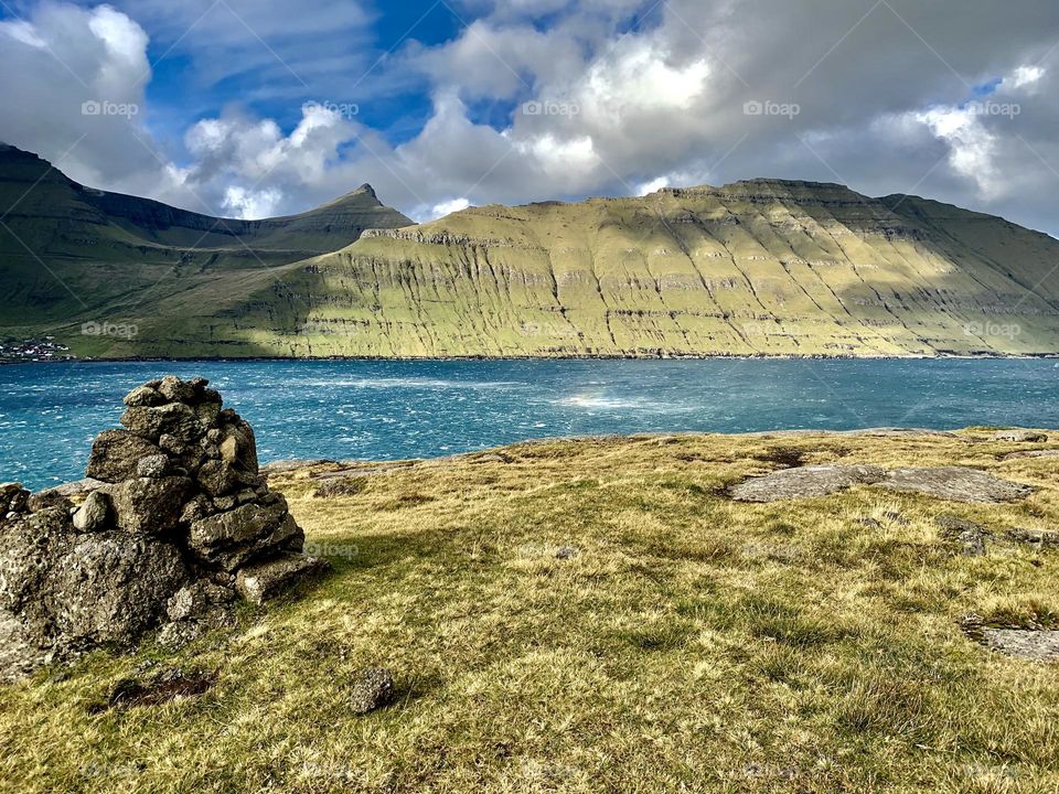 Before and after the rain on the Faroer Islands