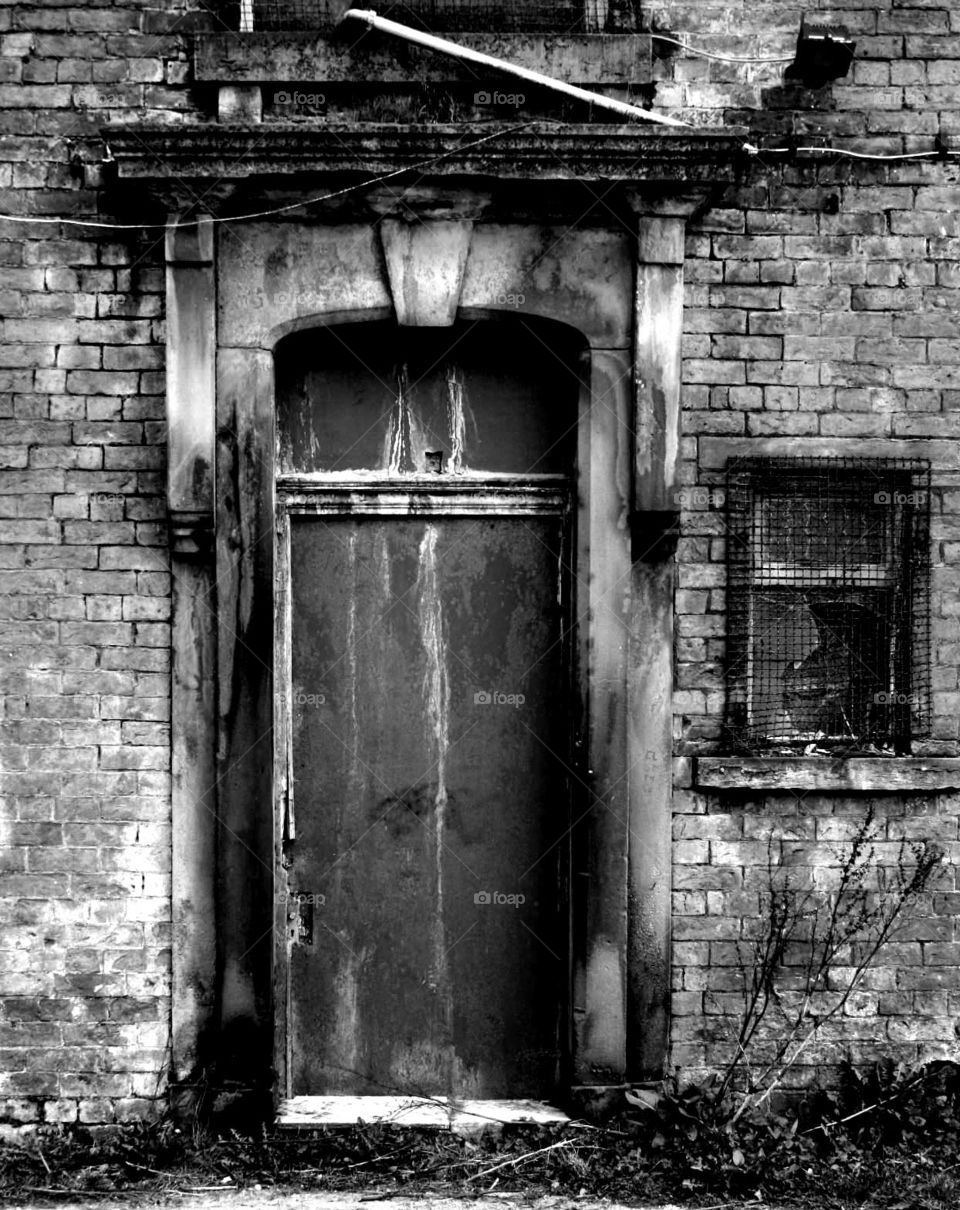 Door to Nowhere . I loved the grand and important look about the door even though it's now rendered unimportant and useless 