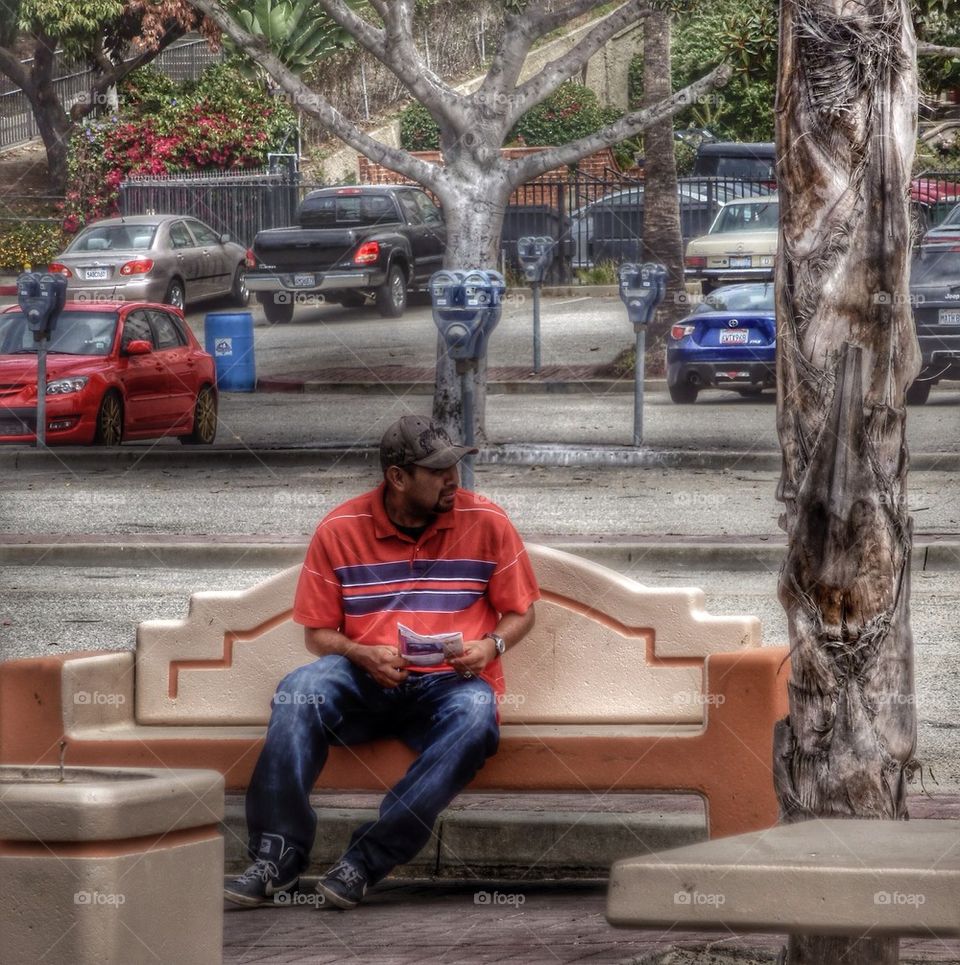 Man on bench