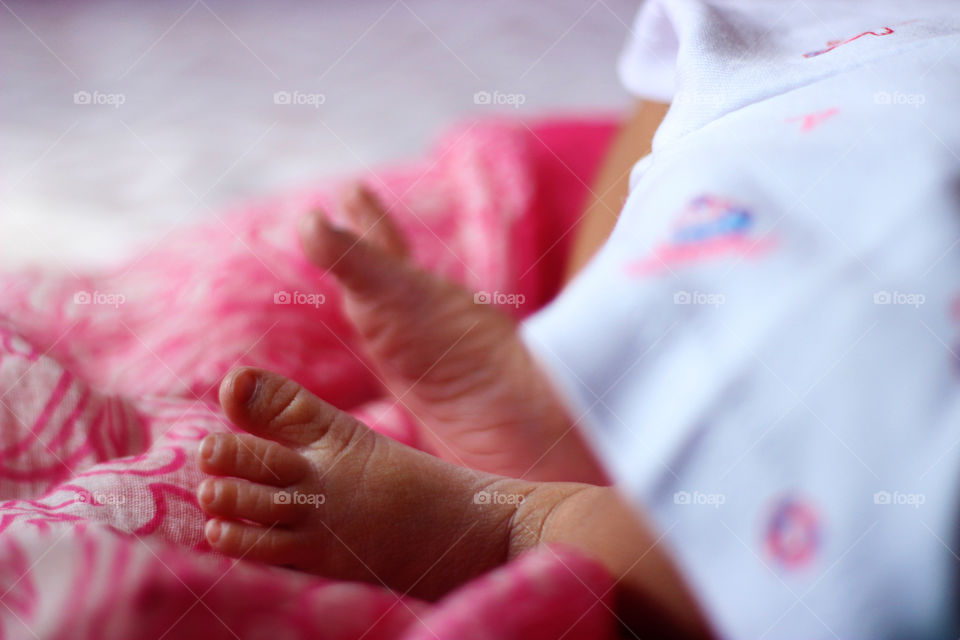 Newborn foot, little foot