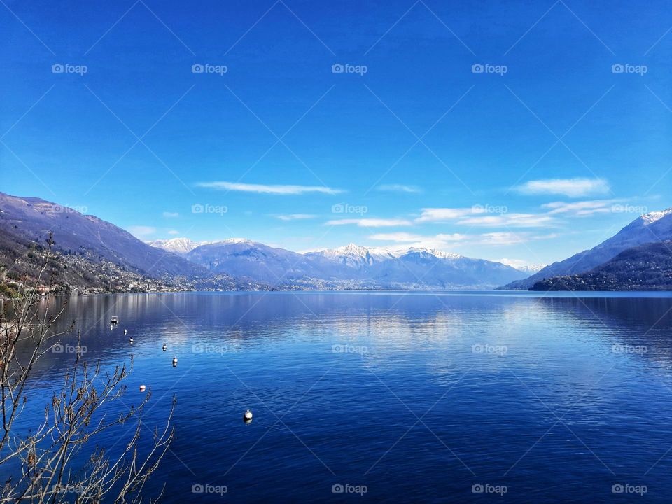 Beautiful landscape of Lake Maggiore, Cannobio, Italy