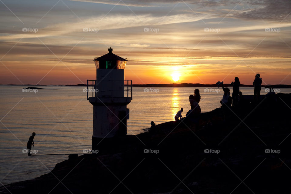 Sunset by the lighthouse