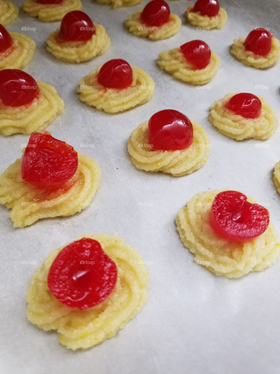 holiday cookies with cherries