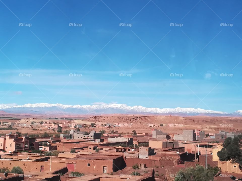 beautiful view from a calm village in the mountain