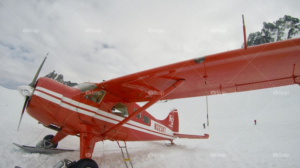 Glacier landing in Alaska 
