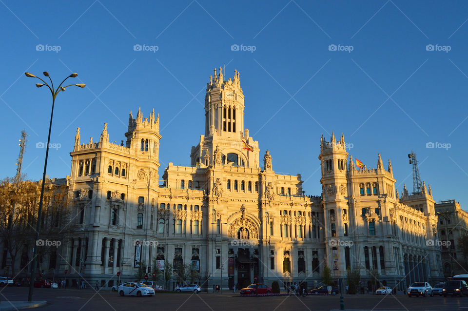 Madrid City Hall at sunset