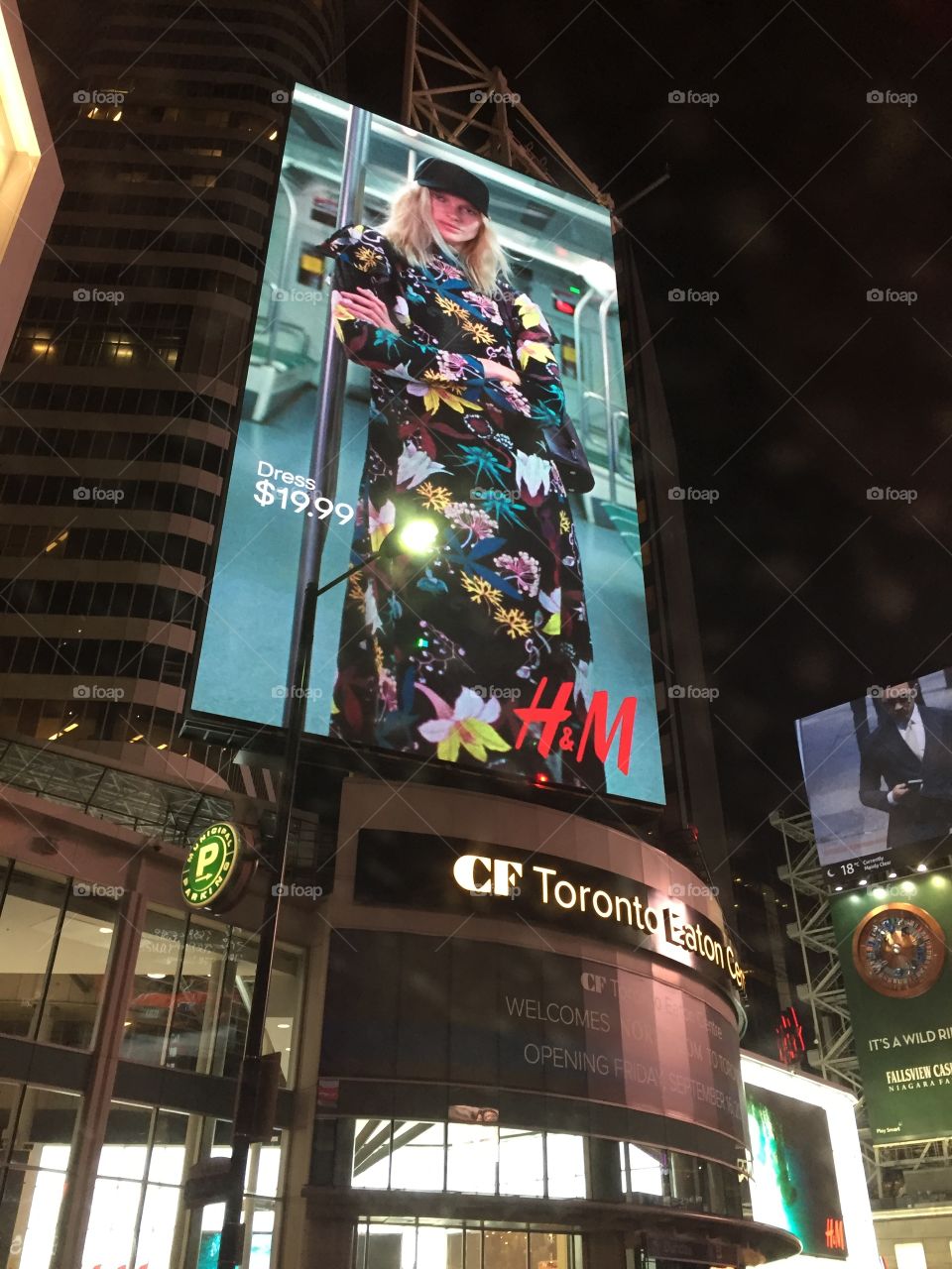 H & M big screen Toronto Canada 