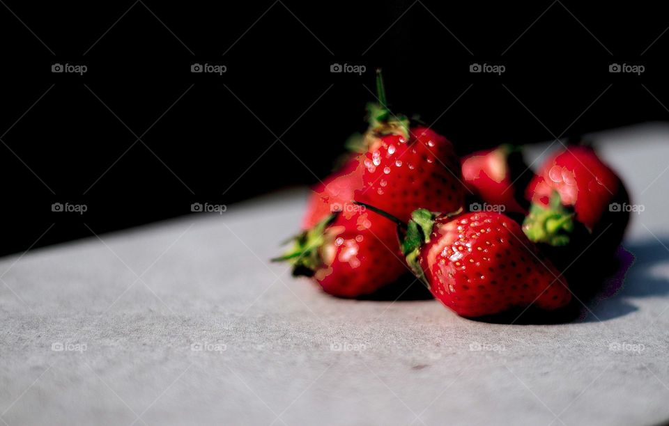 perfectly imperfect strawberries. Tasty!