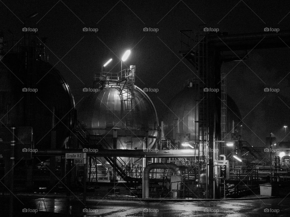 Factory in the night