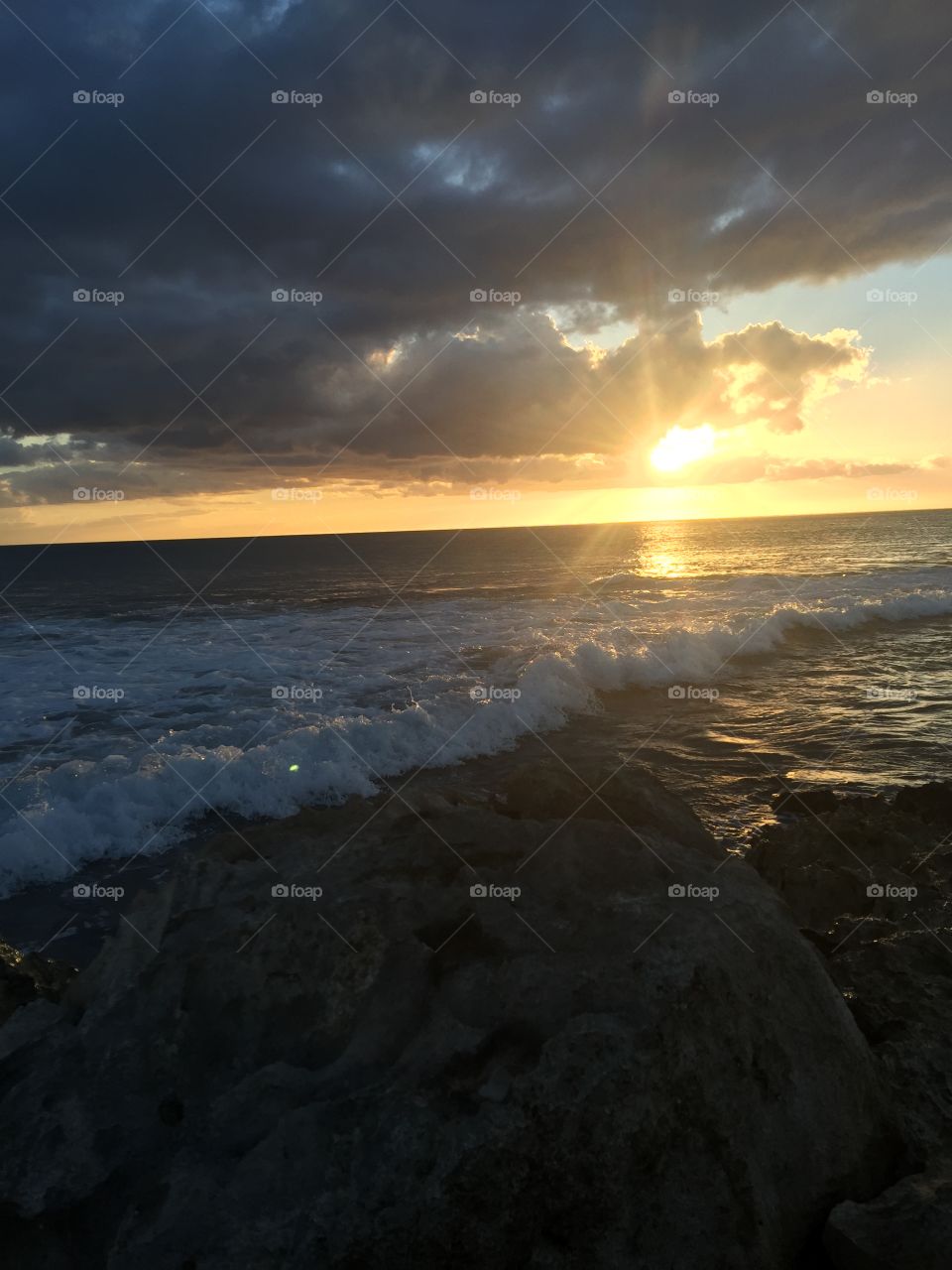 Sunset, Water, Beach, Ocean, Sea