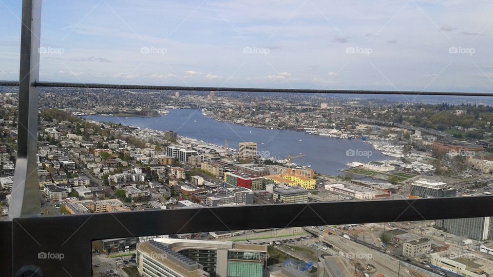 seattle. on top of the space needle