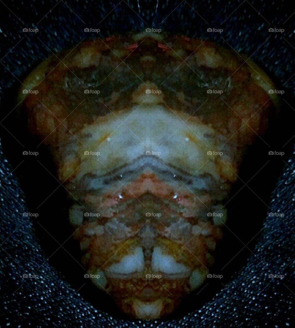 "mirrored image of mineral"