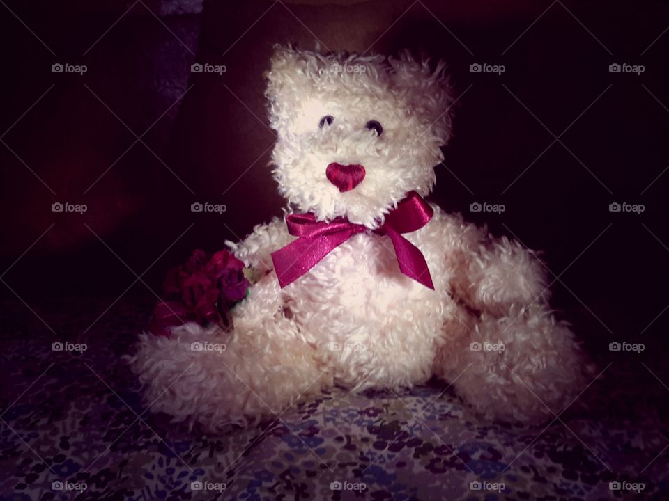 pink valentine teddy bear