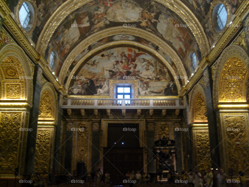 Malta Saint John's Co-cathedral inner decorations