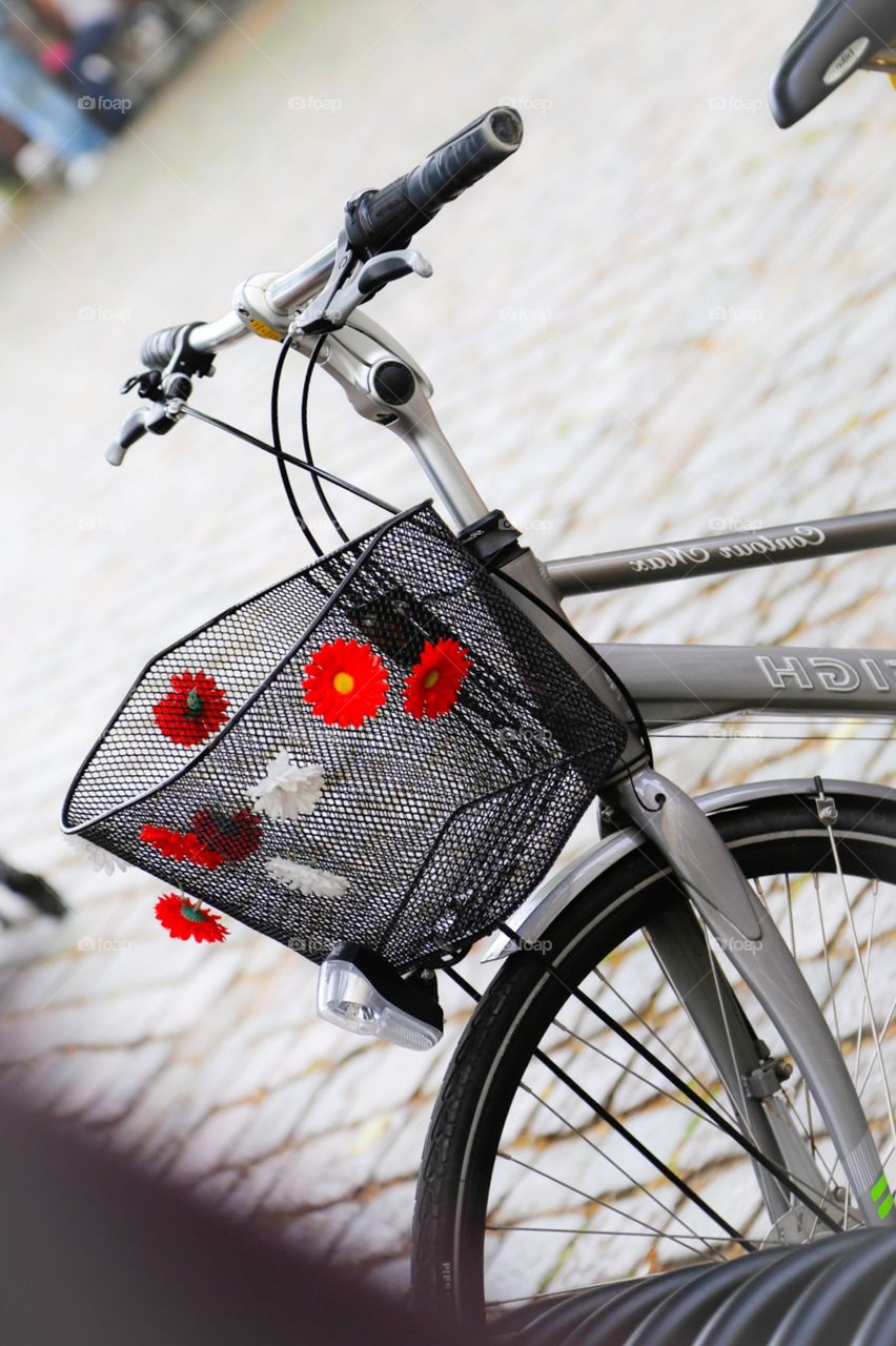 Bicycle with flowers