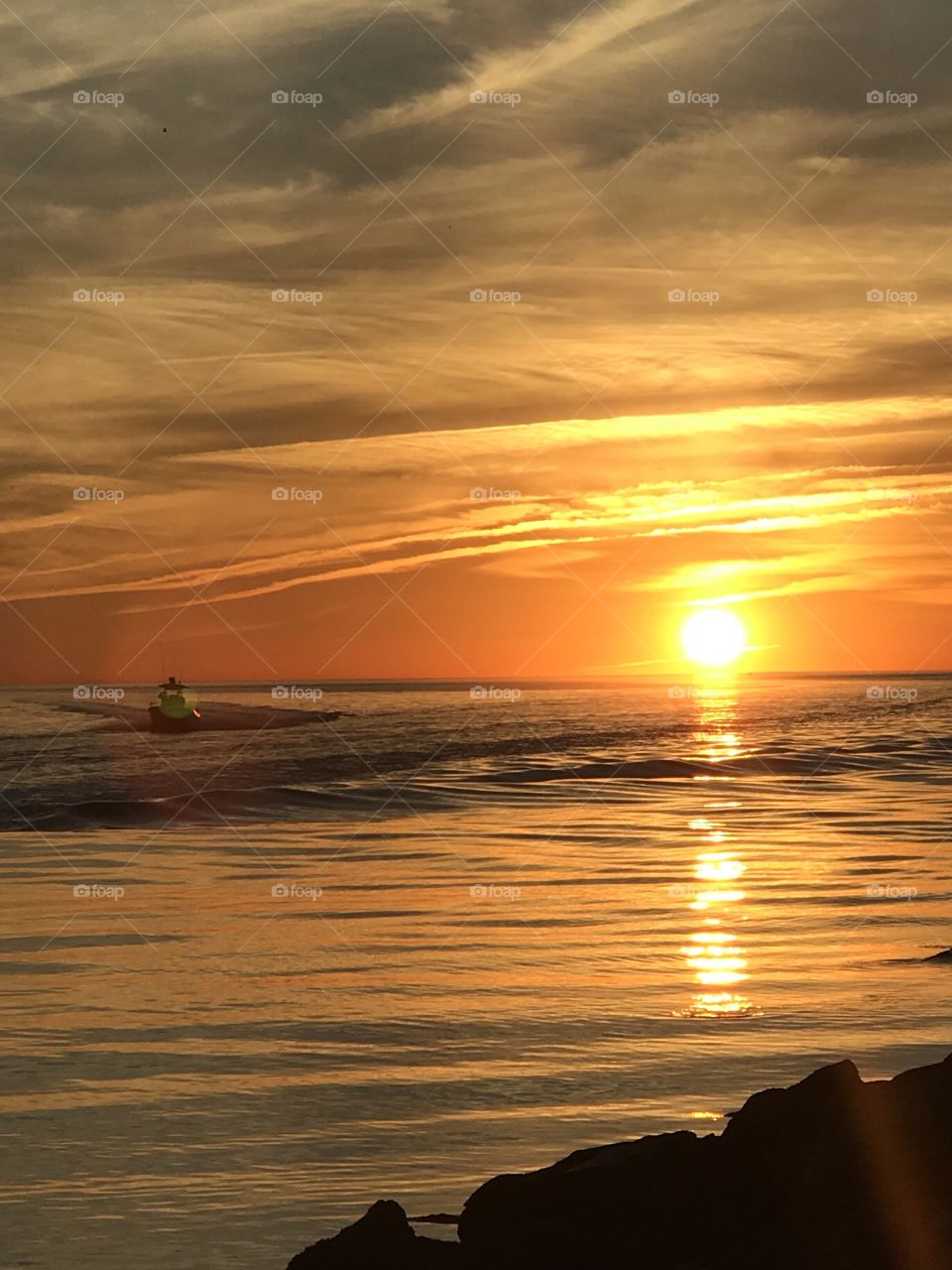 Sunset in the ocean