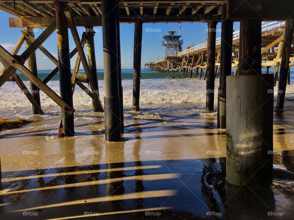 Foap Mission I Took It With My IPhone! Underneath The San Clemente Pier With Shadows And Reflections!