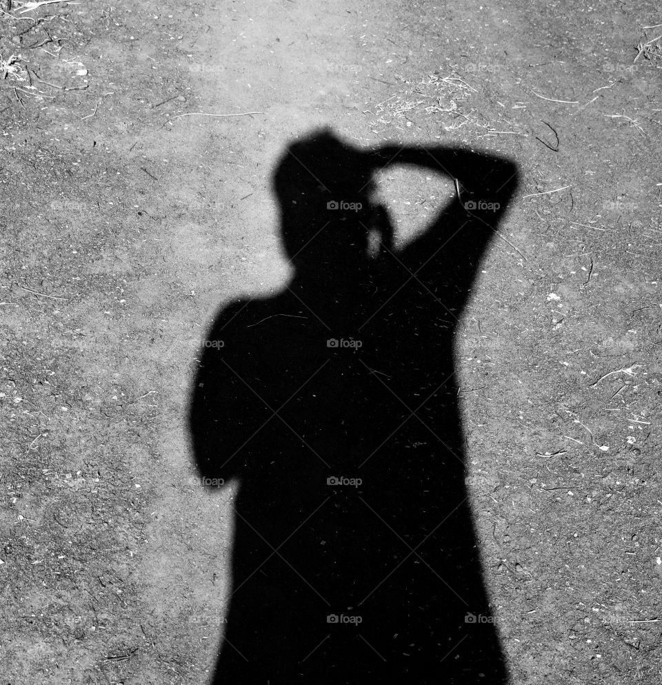 A portrait of my shadow...  I'm very happy to take this picture cos I'm proud of myself having intrest in nature #BW