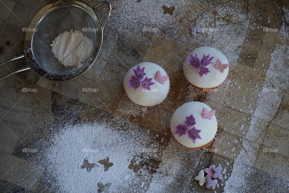 Pretty Iced Cupcake