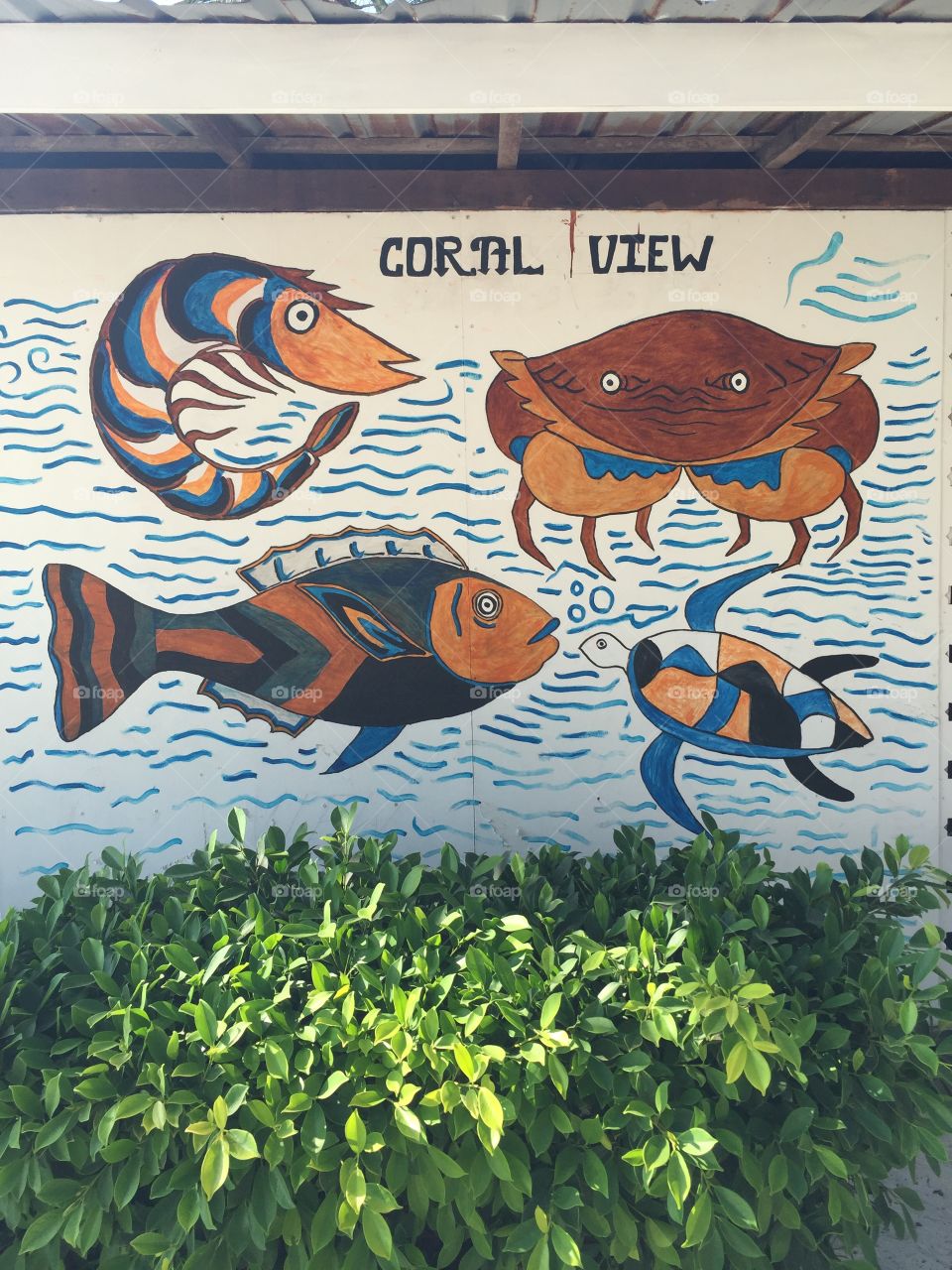 Cute mural on the wall