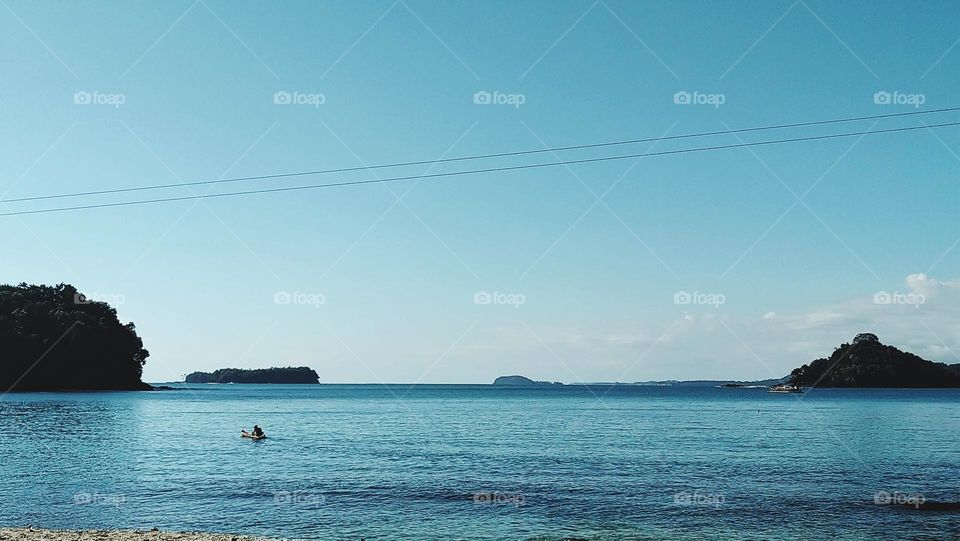 Very beautiful beach view with amazing blue sky